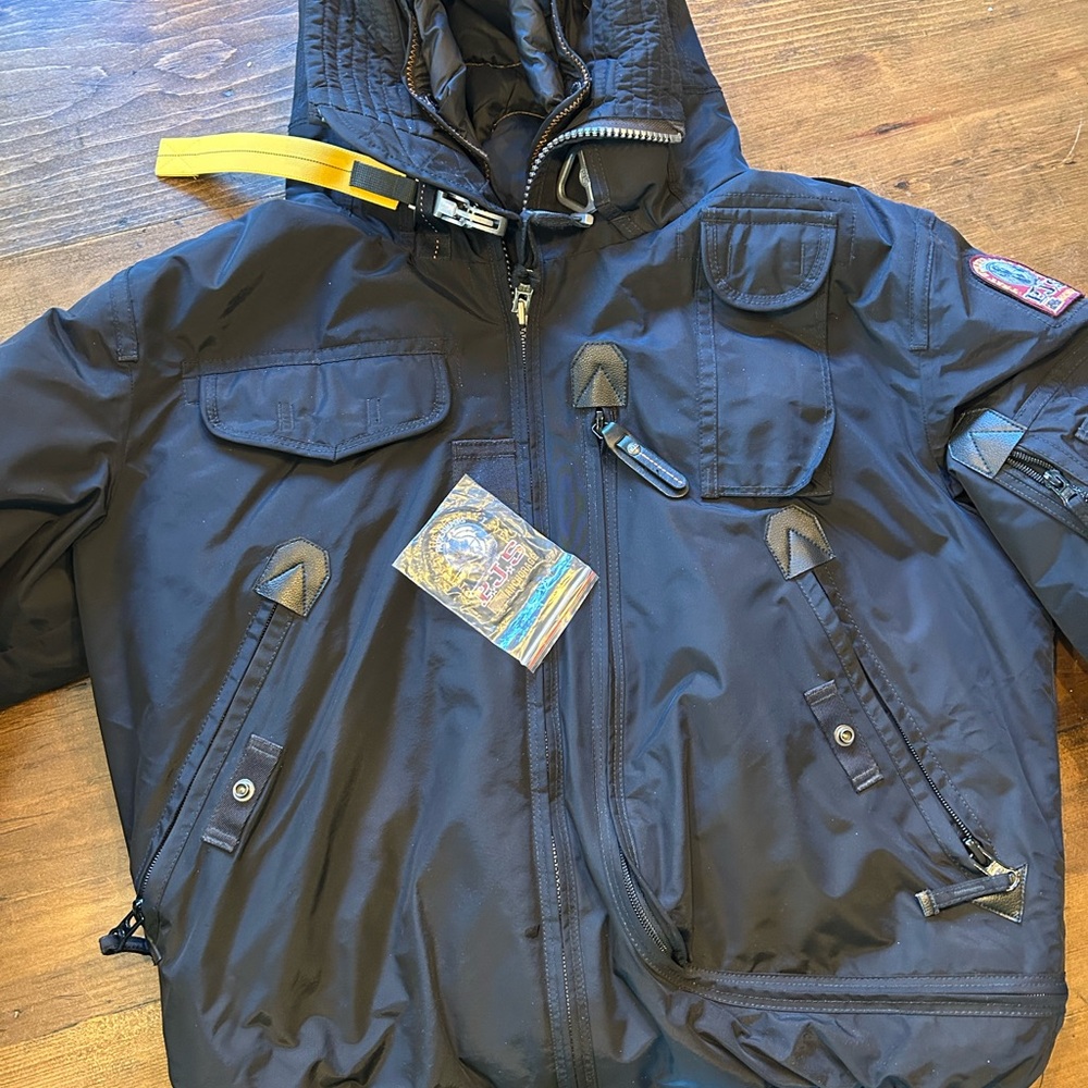 Parajumpers Golbi Bomber Black Hooded Jacket